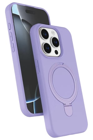 Newface Apple iPhone 14 Pro Max Regal Magsafe Standlı Kapak - Lila