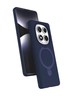 Newface Xiaomi Redmi Note 14 Pro 5G Regal Magsafe Standlı Kapak - Lacivert