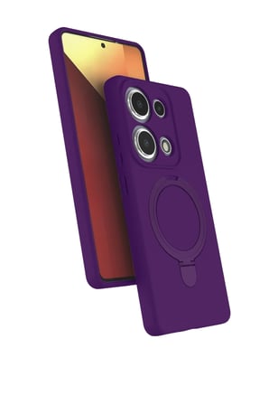 Newface Xiaomi Redmi Note 13 Pro 4G Regal Magsafe Standlı Kapak - Derin Mor
