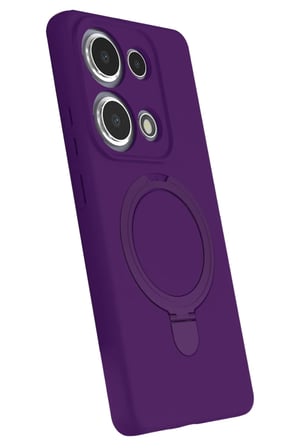 Newface Xiaomi Redmi Note 13 Pro 4G Regal Magsafe Standlı Kapak - Derin Mor
