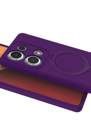 Newface Xiaomi Redmi Note 13 Pro 4G Regal Magsafe Standlı Kapak - Derin Mor