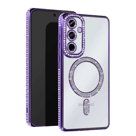Newface Samsung Galaxy A36 Joke Simli Magneticsafe Kılıf - Derin Mor