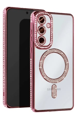 Newface Samsung Galaxy A56 Joke Simli Magneticsafe Kılıf - Pembe