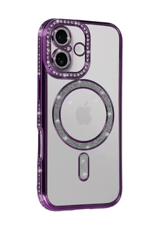 Newface Apple iPhone 17 Joke Simli Magneticsafe Kılıf - Derin Mor