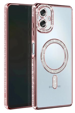 Newface Samsung Galaxy A07 4G Joke Simli Magneticsafe Kılıf - Pembe