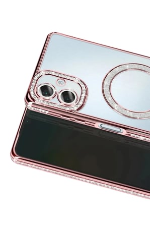 Newface Samsung Galaxy A07 4G Joke Simli Magneticsafe Kılıf - Pembe