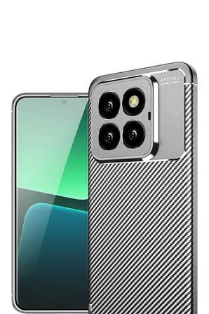 Newface Xiaomi Mi 14T Pro Kılıf Auto Focus Karbon Kapak - Gri