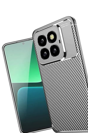 Newface Xiaomi Mi 14T Pro Kılıf Auto Focus Karbon Kapak - Gri