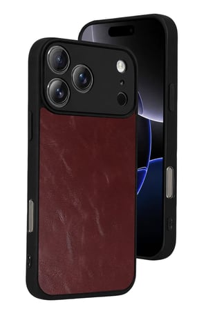 Newface Apple iPhone 17 Pro Aras Deri Kapak - Bordo