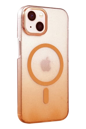 Newface Apple iPhone 14 Glossy Magsafe Kapak - Turuncu