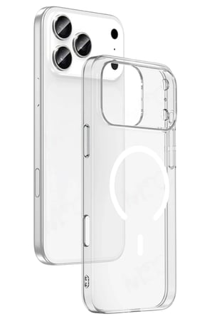 Newface Apple iPhone 17 Pro Combo Sert Şeffaf Magsafe Kapak - Şeffaf