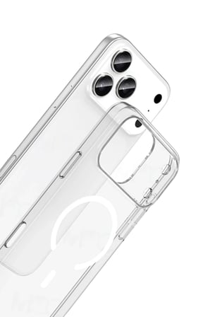 Newface Apple iPhone 17 Pro Combo Sert Şeffaf Magsafe Kapak - Şeffaf