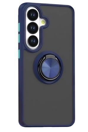 Newface Samsung Galaxy S26 Montreal Yüzüklü Silikon Kapak - Lacivert