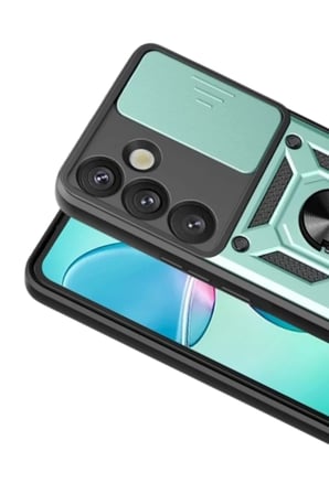 Newface Samsung Galaxy S26 Plus Pars Lens Yüzüklü Silikon - Yeşil