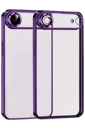 Newface Apple iPhone 17 Air Razer Lensli Silikon - Açık Mor