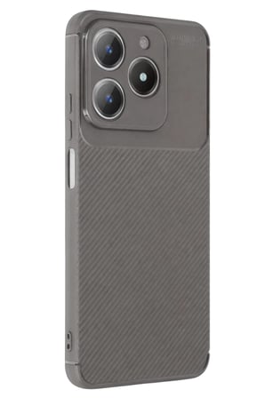 Newface Realme C61 Kılıf Auto Focus Karbon Kapak - Gri