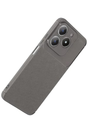 Newface Realme C61 Kılıf Auto Focus Karbon Kapak - Gri