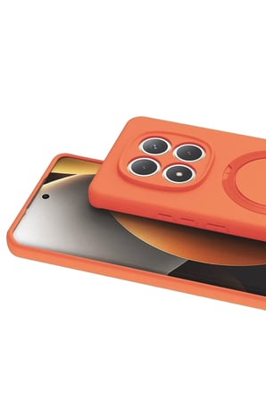 Newface Xiaomi Redmi Note 15 Pro 4G Regal Magsafe Standlı Kapak - Turuncu