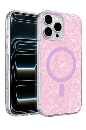 Onegif Apple iPhone 16 Pro Max Mila Dalgalı Magsafe Kapak - Lila