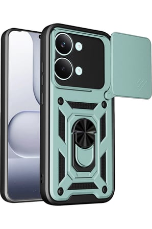 Newface Xiaomi Poco X8 Pro Max Pars Lens Yüzüklü Silikon - Yeşil