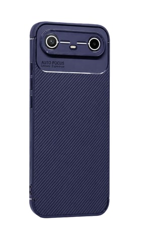 Newface Tecno Spark Slim 5G Auto Focus Karbon Kapak - Lacivert