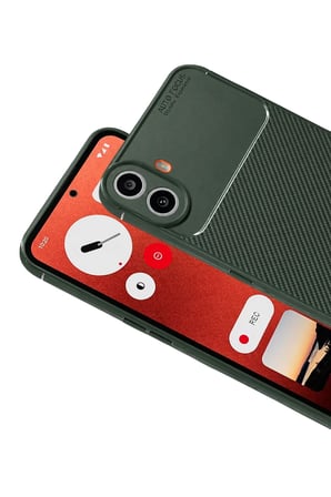 Newface Nothing Phone Nothing CMF Phone 1 Auto Focus Karbon Kapak - Yeşil