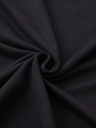 Baskılı Oversize Bisiklet Yaka T-shirt - Siyah