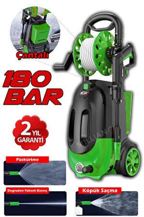 Prof  4500 W - 180 Bar Bakır Sargılı Yüksek Basınçlı Çok Amaçlı Araba Bahçe ve Oto Yıkama Makinesi