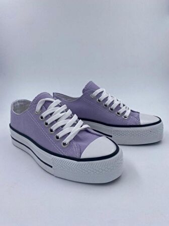 Unisex Yüksek Taban Sneaker Spor Ayakkabı Lila