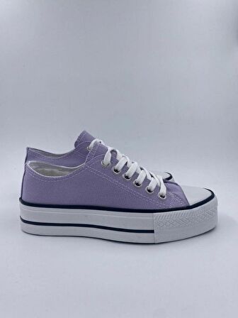 Unisex Yüksek Taban Sneaker Spor Ayakkabı Lila