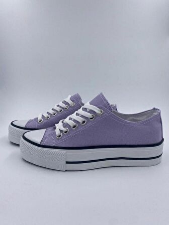 Unisex Yüksek Taban Sneaker Spor Ayakkabı Lila