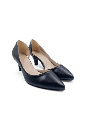 Glister Siyah Rahat Klasik Kadın Topuklu Ayakkabı