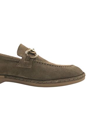 Scarpe Vizon Hakiki Deri Kadın Süet Babet Ayakkabı