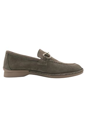 Scarpe Vizon Hakiki Deri Kadın Süet Babet Ayakkabı