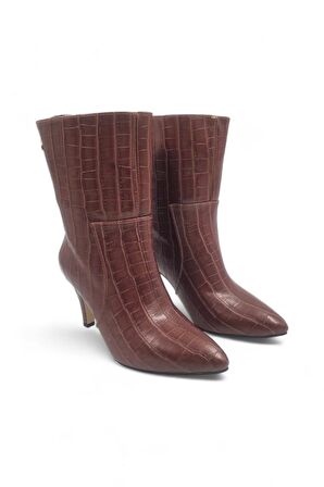 Plusha Kahverengi Kadın Yarım Çizme