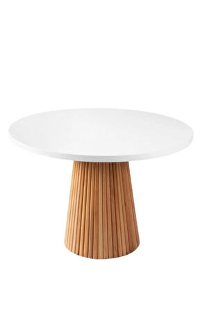 Milas Natural Ahşap Bohem Yemek Masası 90x90