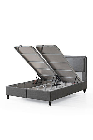 Melisa Çift Kişilik Sandıklı Baza ve Başlık 2’li Set Geniş Depolama