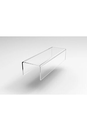 Pleksi Şeffaf Merdiven Sergileme Standı Tek Kademeli Stand 30 Cm