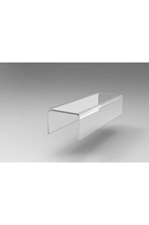 Pleksi Şeffaf Merdiven Sergileme Standı Tek Kademeli Stand 30 Cm