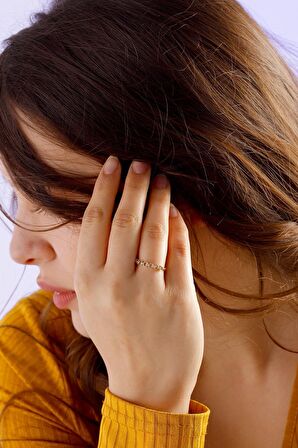 14 Ayar Yarımtur Yüzük