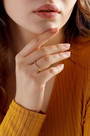 14 Ayar Yarımtur Yüzük