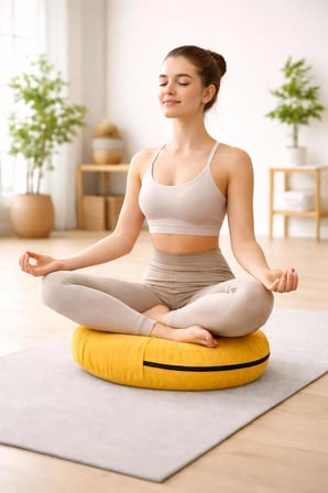 Zafu Yoga Meditasyon Minderi - Yuvarlak Meditasyon Minderi