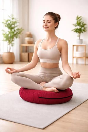 Zafu Yoga Meditasyon Minderi - Yuvarlak Meditasyon Minderi