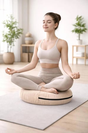 Zafu Yoga Meditasyon Minderi - Yuvarlak Meditasyon Minderi