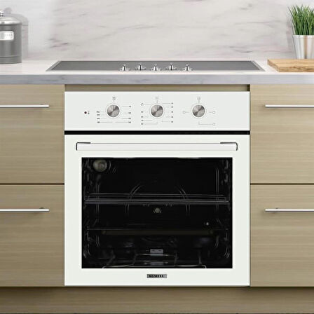 Kumtel Beyaz Cam Ankastre Fırın B66-S2 MT