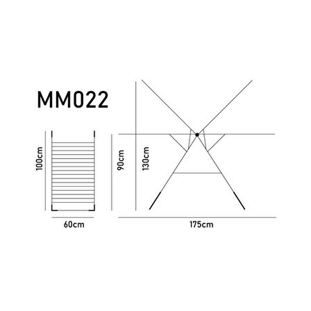 Devecioğlu MM127 PowerBoard Ütü Masası MM022 Comfort Kalın Borulu Çamaşır Kurutma Askılığı Set