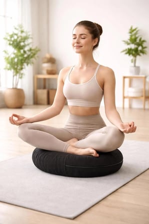 Zafu Yoga Meditasyon Minderi - Yuvarlak Meditasyon Minderi