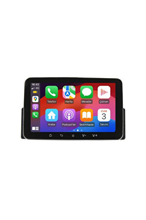 Araç Multimedya Universal Single DIN NEW 4 GB RAM 64 GB HDD / 7 Inch Ekr. Carplay And. 14 Double Tey