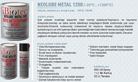 MMCC İbiotec METAL1200 Montaj Pastası 650 ml