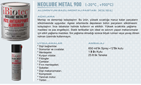 MMCC İbiotec METAL900 Montaj Pastası 1 kg